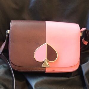 Kate Spade Two-Tone Pink and Brown Crossbody Bag